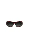 Christian Louboutin Rectangular Sunglasses In Black