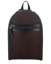 Christian Louboutin Red Leather Backparis Backpack In Brown