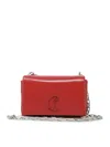 Christian Louboutin Red Leather Loubi54 Soft Pouch Bag In Pink
