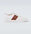 Christian Louboutin Retero Leather And Canvas Sneakers