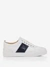 Christian Louboutin Retero Leather And Canvas Sneakers