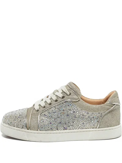 Pre-owned Christian Louboutin Rhinestone-embellished Sneakers