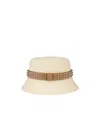 Christian Louboutin Leather-trim Studded Bucket Hat In Nude