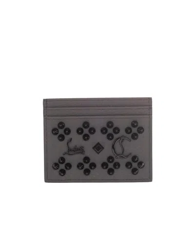 Christian Louboutin Rivet Card Bag In Black