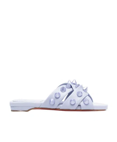 Christian Louboutin Rivet Slippers In Blue