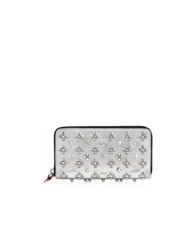 Christian Louboutin Rivet Zipper Purse In White