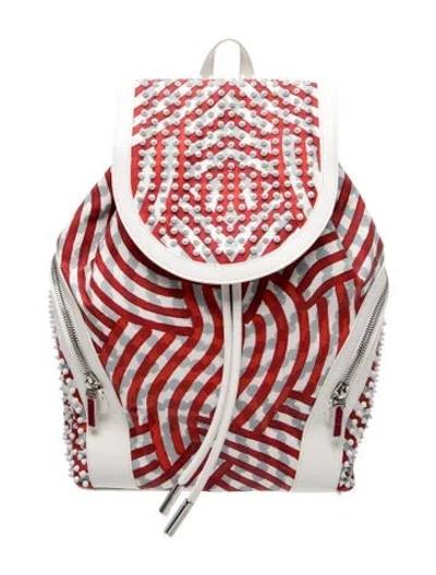 Pre-owned Christian Louboutin Rockstud Backpack In Multicolor