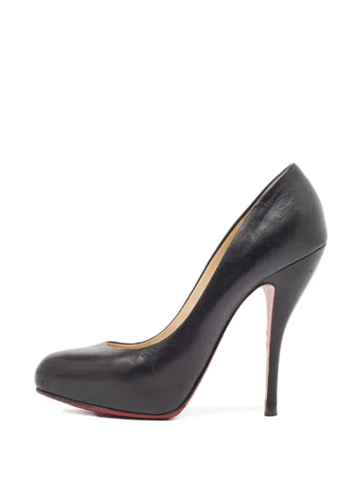 Pre-owned Christian Louboutin Rolando Leather Pumps In Black