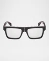 Christian Louboutin Roller Lb0023 56mm Rectangular Sunglasses In Black