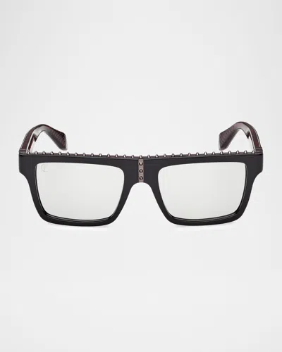 Christian Louboutin Roller Lb0023 56mm Rectangular Sunglasses In Black