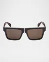 Christian Louboutin Roller Lb0023 56mm Rectangular Sunglasses In Black