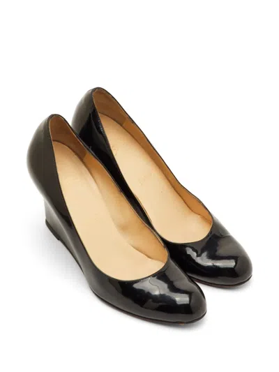 Pre-owned Christian Louboutin Ron Ron Wedge Pumps In Black