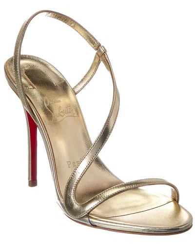 Christian Louboutin Rosa Z 100 Leather Sandal In Neutral