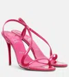 Christian Louboutin Rosa Z 80 Pvc-trimmed Patent-leather Sandals In Multi
