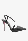 Christian Louboutin Rosa Z 100 Patent Leather Slingback Pumps In Black