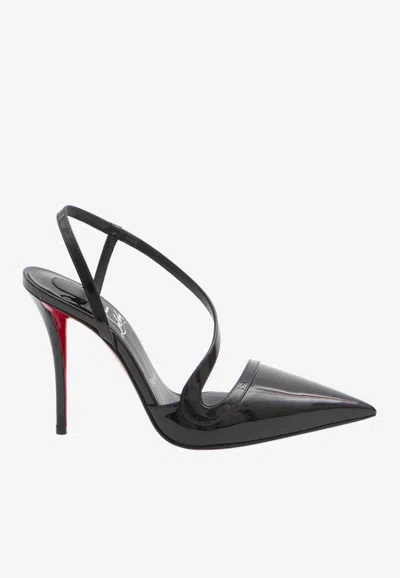 CHRISTIAN LOUBOUTIN ROSA Z 100 PATENT LEATHER SLINGBACK PUMPS