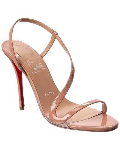 Christian Louboutin Rosa Z 100 Patent Sandal In Neutral