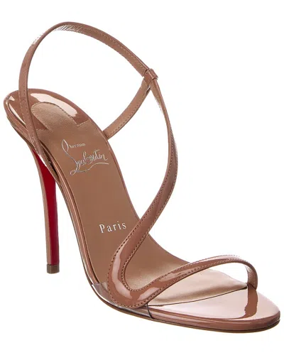 Christian Louboutin Rosa Z 100 Patent Sandal In Brown