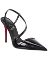 Christian Louboutin Rosa Z 100 Patent Slingback Pump In Black