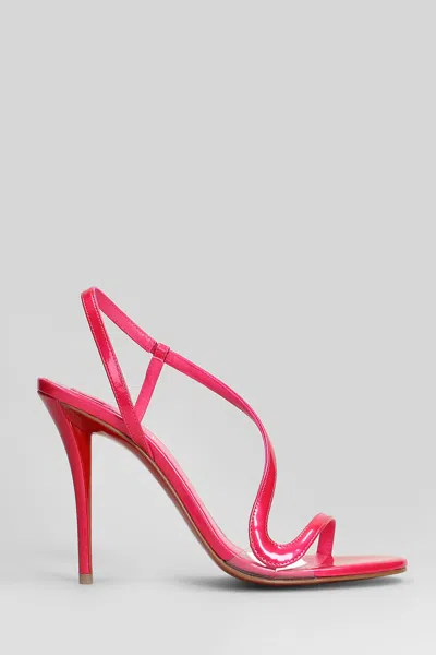 Christian Louboutin Rosa Z 100 Sandals In Fuxia Leather In Pink
