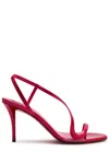 Christian Louboutin Rosa Z 80 Asymmetric Patent Leather Sandals In Pink