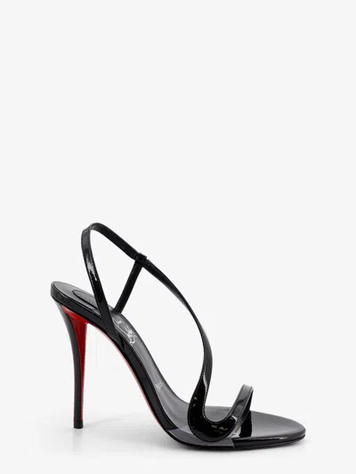 Christian Louboutin Rosa Z Patent Leather Sandals In Black