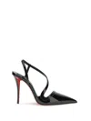 Christian Louboutin Rosa Z 100 Patent Leather Slingback Pumps In Black