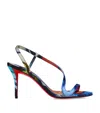 Christian Louboutin Rosa Z Silk Floral Heeled Sandals 80 In Multi