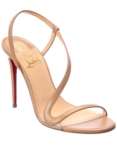 Christian Louboutin Rosalie 100 Leather Sandal In Brown