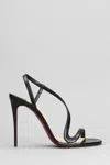 CHRISTIAN LOUBOUTIN ROSALIE 100 SANDALS IN BLACK LEATHER