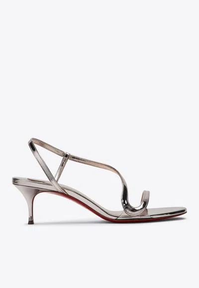 Christian Louboutin Rosalie 55 Laminated Leather Sandals