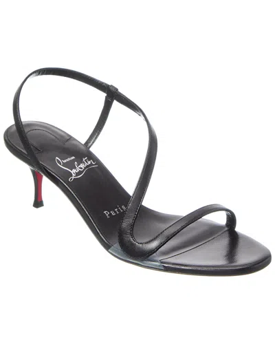 Christian Louboutin Rosalie 55 Leather Slingback Sandal In Black