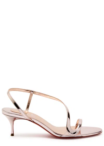 Christian Louboutin Rosalie 55 Metallic Specchio-leather Sandals