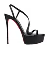 Christian Louboutin Rosalie Alta Leather Sandals 150 In Black