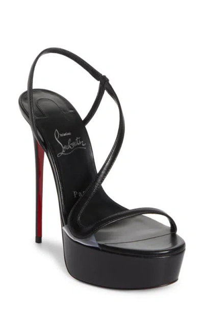 Christian Louboutin Rosalie Alta Platform Slingback Sandal In Black