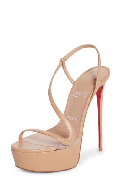 Christian Louboutin Rosalie Alta Platform Slingback Sandal In Blush