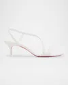 Christian Louboutin Rosalie Leather Red Sole Slingback Sandals