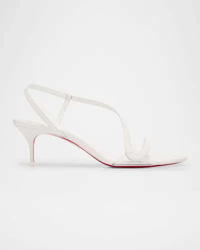 CHRISTIAN LOUBOUTIN ROSALIE LEATHER RED SOLE SLINGBACK SANDALS