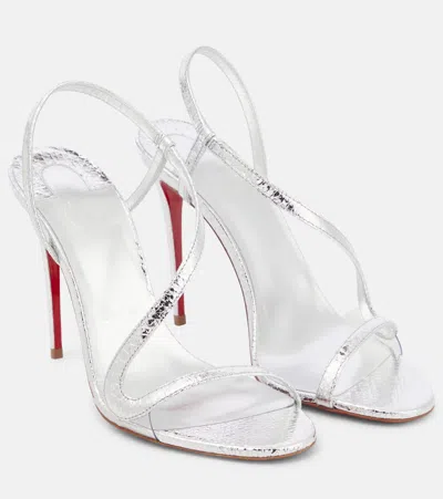 Christian Louboutin Women Rosalie T 100 Sandalo Con Tacco In Silver