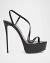 Christian Louboutin Rosalie Alta Leather Sandals 150 In Black