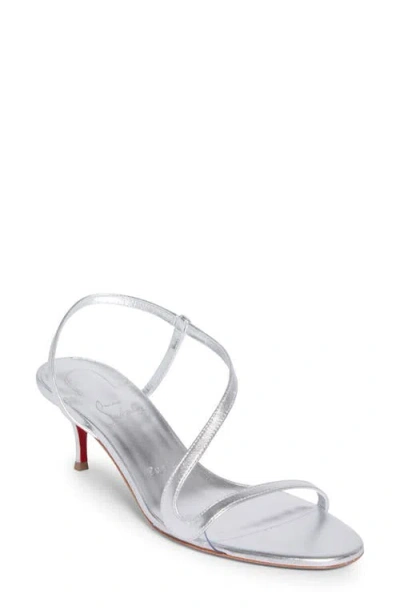 Christian Louboutin Rosalie Slingback Sandal In Silver
