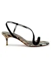 Christian Louboutin Rosalie Black Patent Leather Sandals In Pink