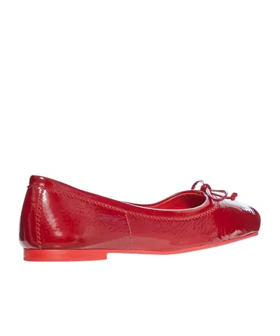 Christian Louboutin Round Head Ballet Shoes In Red