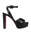 Christian Louboutin Supramariza 130mm Leather Sandals In Black