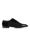 Christian Louboutin Round Head Lacing Business Casual Shoes In Black