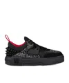 Christian Louboutin Round Head Lacing Low-cut Casual Sneakers In Black