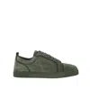 Christian Louboutin Louis Junior Suede Sneakers In Black