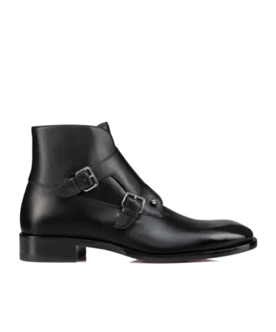 Christian Louboutin Round-head Short Boots In Black