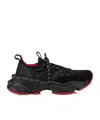 Christian Louboutin Round-head Sneakers In Black