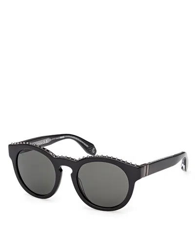 Christian Louboutin Round Sunglasses, 53mm In Black
